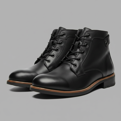 Retro Leather Boots | Men's Classic Footwear