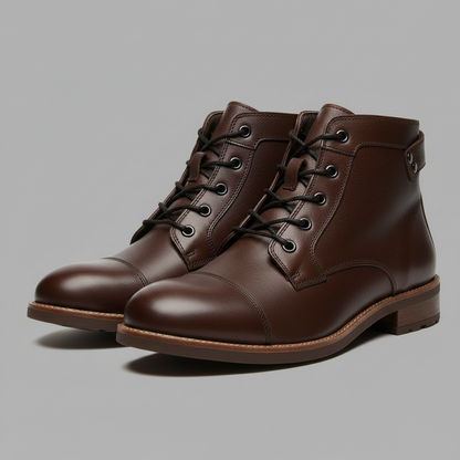 Retro Leather Boots | Men's Classic Footwear