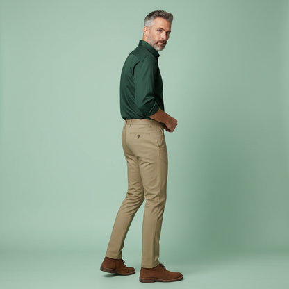 Saul | Men's Slim Fit Stretch Trousers